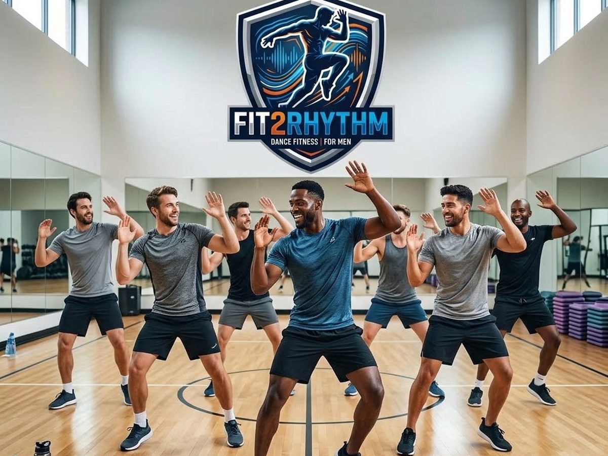 A Fit2Rhythm dance fitness class in full flow in a studio